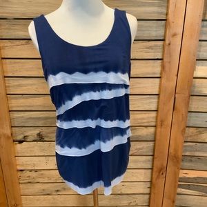 Verve Ami Tiered Tie Dyed Tank Top size Large